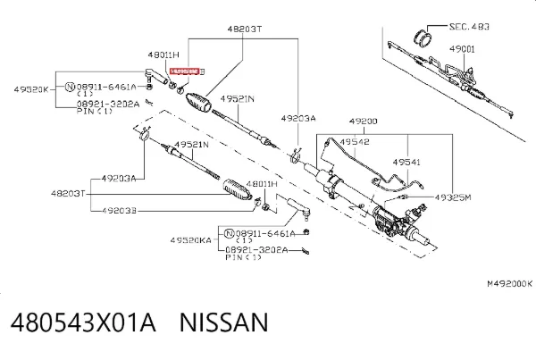  480543X01A Nissan/Infiniti