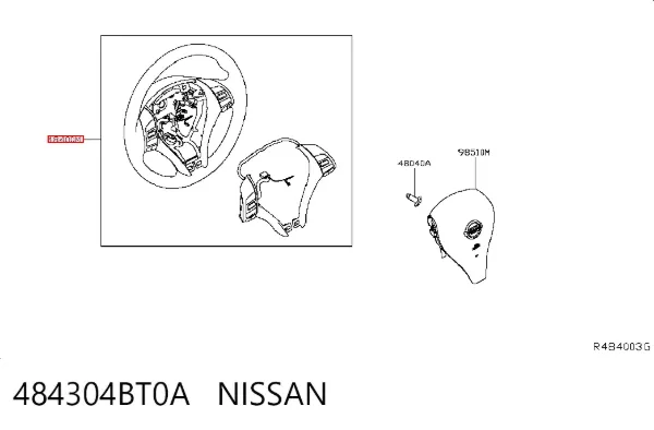 Руль 484304BT0A Nissan/Infiniti