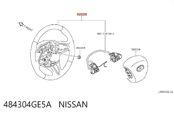 Руль 484304GE5A Nissan/Infiniti