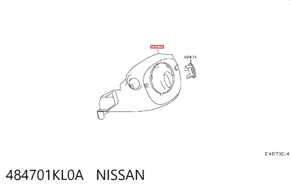 Накладка рулевой колонки 484701KL0A Nissan/Infiniti