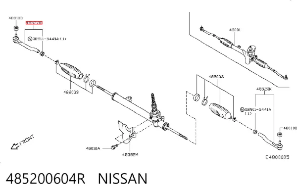 Рулевой наконечник 485200604R Nissan/Infiniti