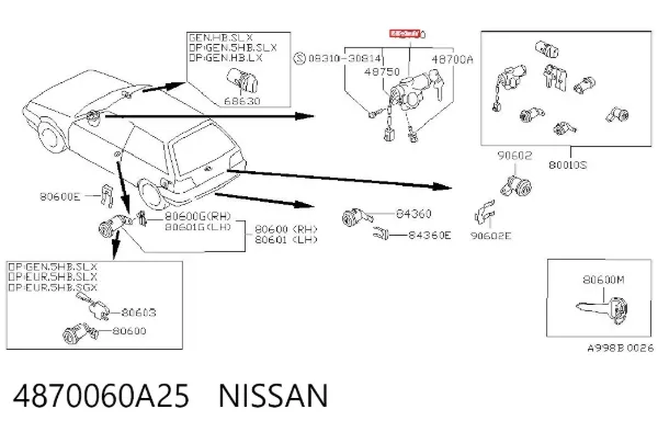  4870060A25 Nissan/Infiniti