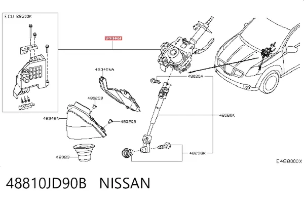 Рулевая колонка 48810JD90B Nissan/Infiniti