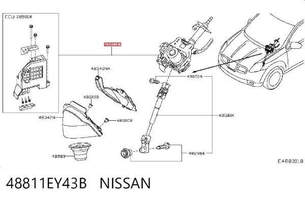 Рулевая колонка 48811EY43B Nissan/Infiniti