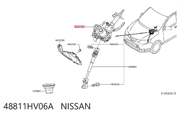 Рулевая колонка 48811HV06A Nissan/Infiniti