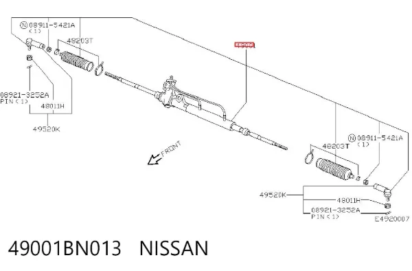 Рулевая рейка 49001BN013 Nissan/Infiniti