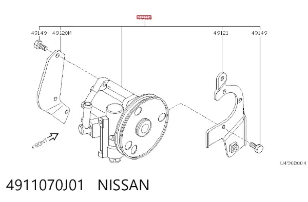 Насос ГУР 4911070J01 Nissan/Infiniti