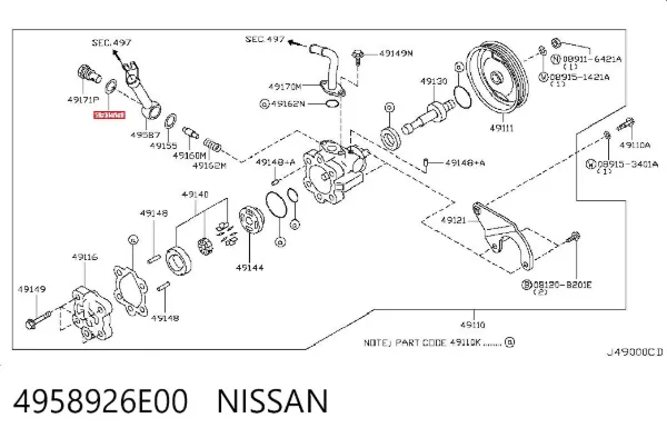  4958926E00 Nissan/Infiniti