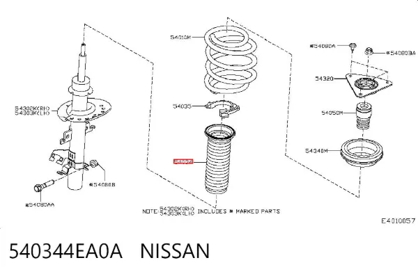 Пыльник амортизатора 540344EA0A Nissan/Infiniti