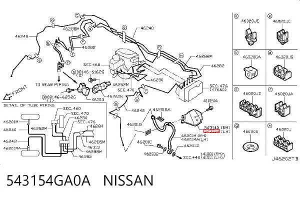  543154GA0A Nissan/Infiniti