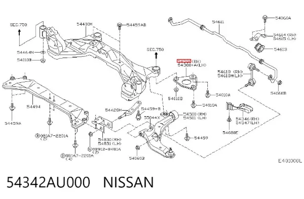  54342AU000 Nissan/Infiniti