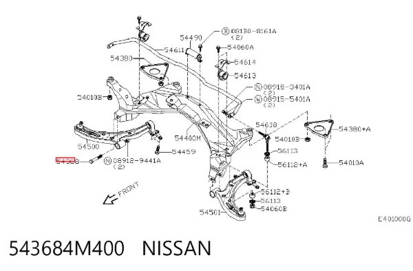  543684M400 Nissan/Infiniti
