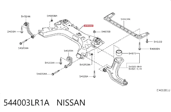 Подрамник передний 544003LR1A Nissan/Infiniti