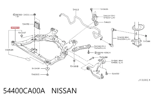Подрамник передний 54400CA00A Nissan/Infiniti