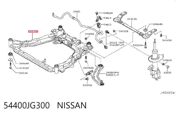 Подрамник передний 54400JG300 Nissan/Infiniti