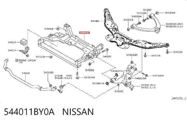 Подрамник передний 544011BY0A Nissan/Infiniti