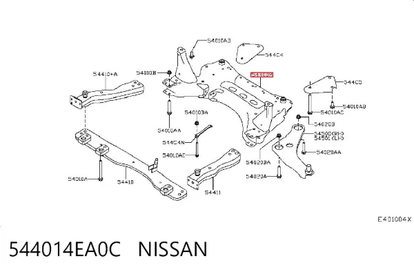 Подрамник передний 54401HV00A Renault (RVI)