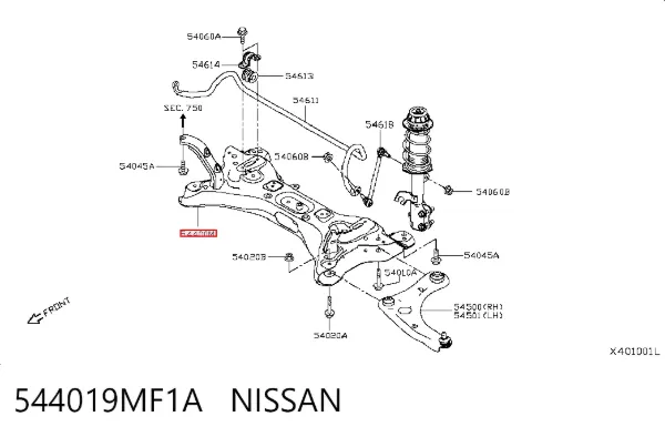  544019MF1A Nissan/Infiniti
