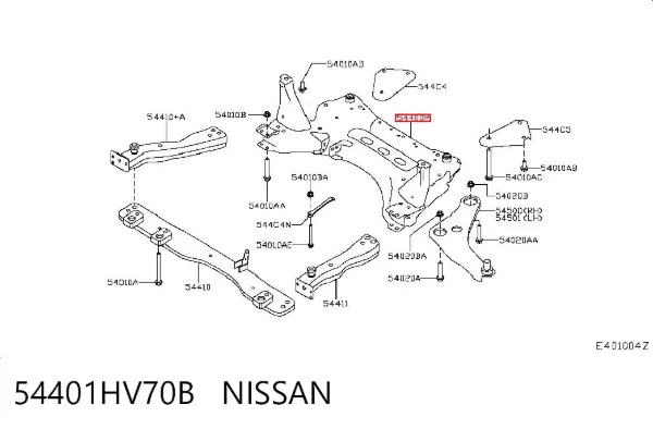 Подрамник передний 54401HV70B Nissan/Infiniti