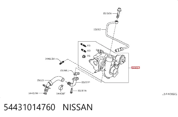 Турбина 54431014760 Nissan/Infiniti