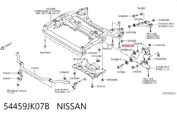  54459JK07B Nissan/Infiniti