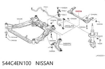 Балка передней подвески (подрамник) передняя NISSAN 544C4EN100