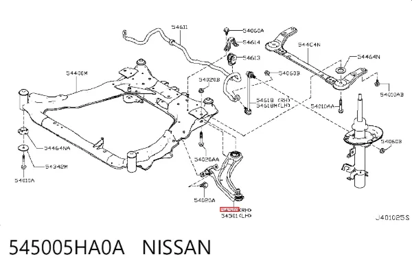 Нижний рычаг 545005HA0A Nissan/Infiniti