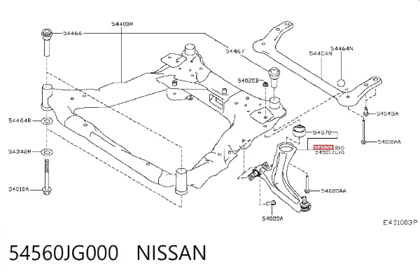 Нижний рычаг 54560JG000 Nissan/Infiniti