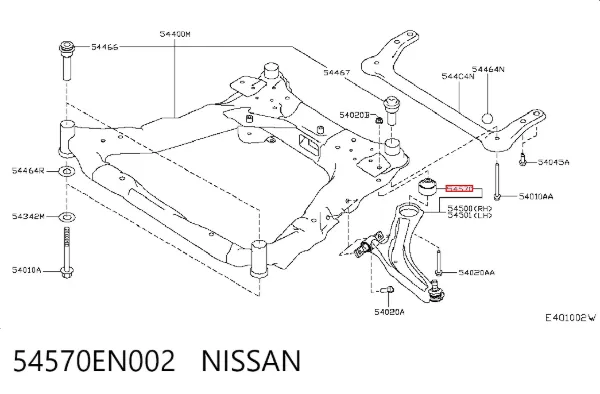 Сайлентблок переднего рычага 54570EN002 Nissan/Infiniti