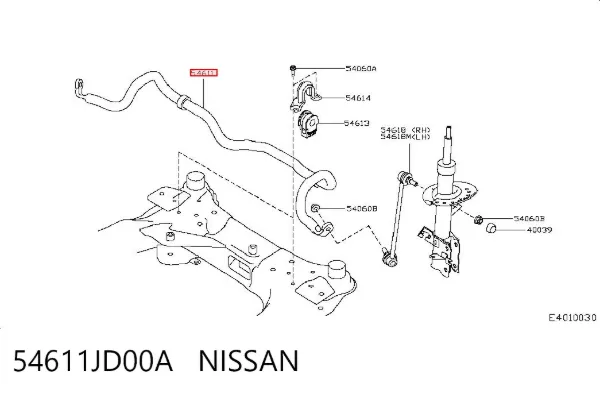 Передний стабилизатор Nissan Qashqai I