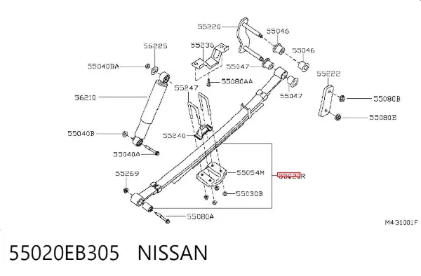 Рессора задняя 55020EB305 Nissan/Infiniti