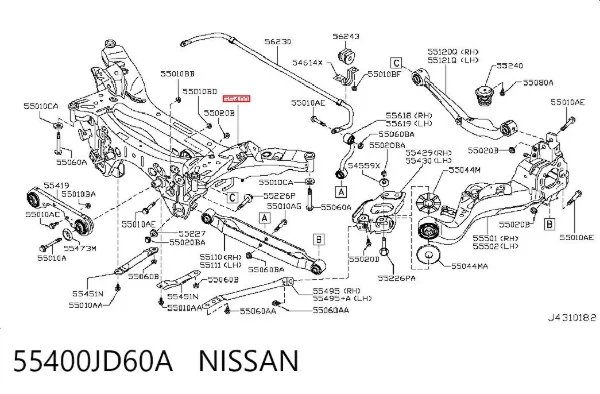 Подрамник задний Nissan Qashqai I