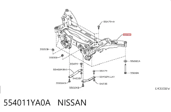 Подрамник задний 554011YA0A Nissan/Infiniti