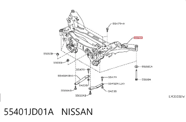 Подрамник задний Nissan Qashqai I