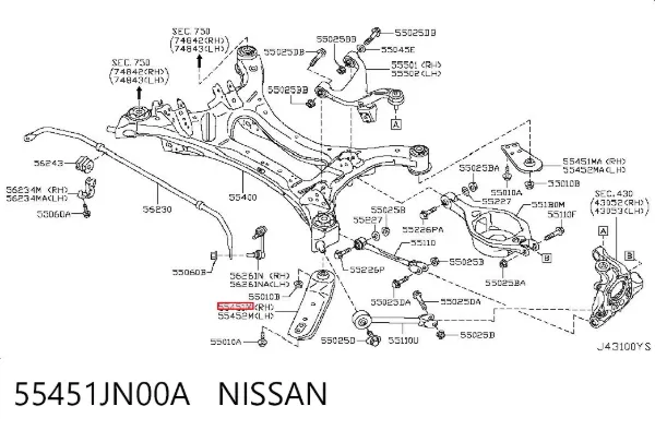  55451JN00A Nissan/Infiniti