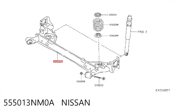 Подрамник задний 555013NM0A Nissan/Infiniti
