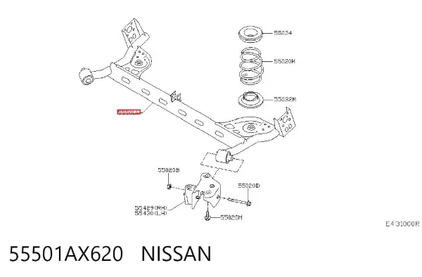 Подрамник задний 55501AX620 Nissan/Infiniti