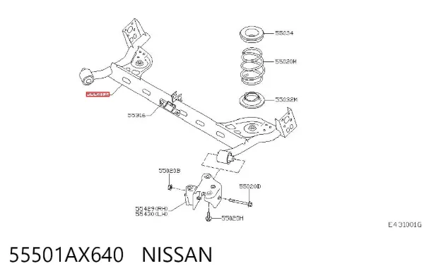 Подрамник задний 55501AX640 Nissan/Infiniti