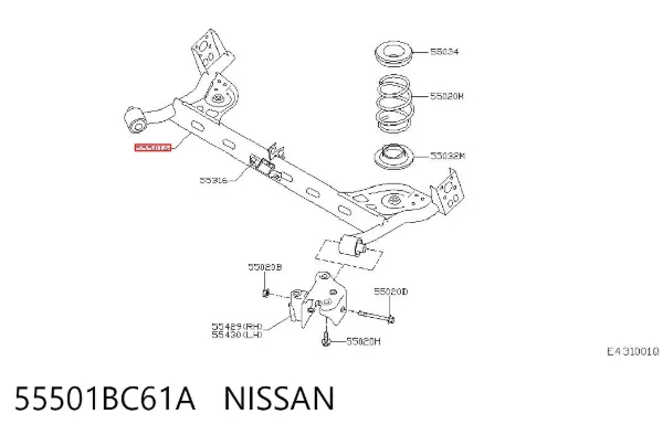 Подрамник задний 55501BC61A Nissan/Infiniti