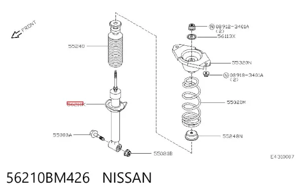 Амортизатор задний 56210BM426 Nissan/Infiniti