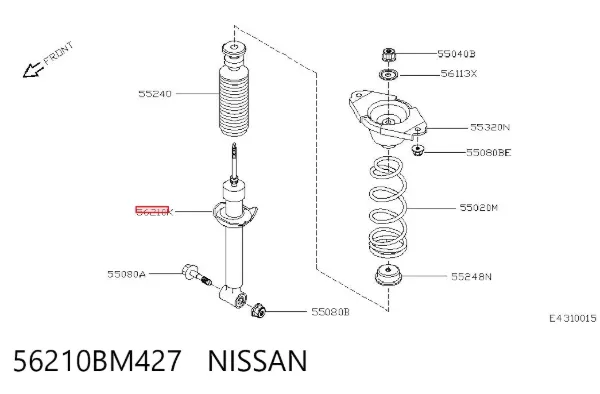 Амортизатор задний 56210BM427 Nissan/Infiniti