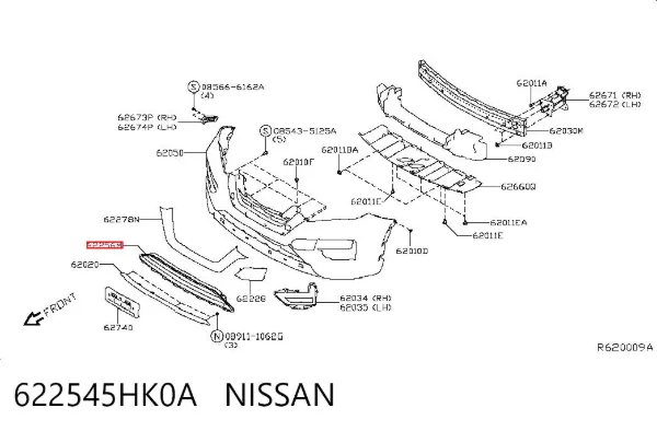 Решетка бампера NSR385463 Rhino