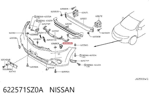  622571SZ0A Nissan/Infiniti