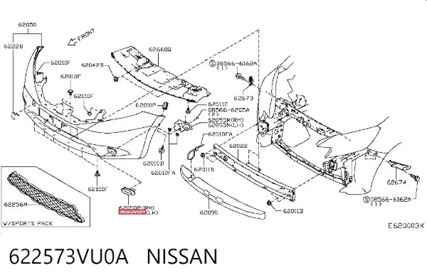  622573VU0A Nissan/Infiniti
