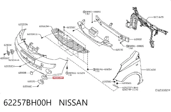 62257BH00H Nissan/Infiniti