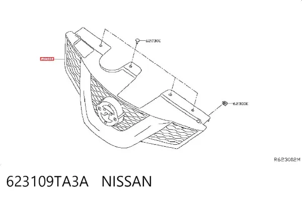 Решетка радиатора 623109TA3A Nissan/Infiniti