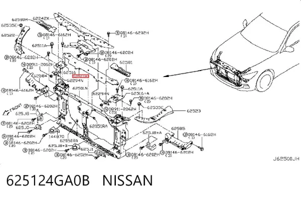  625124GA0B Nissan/Infiniti