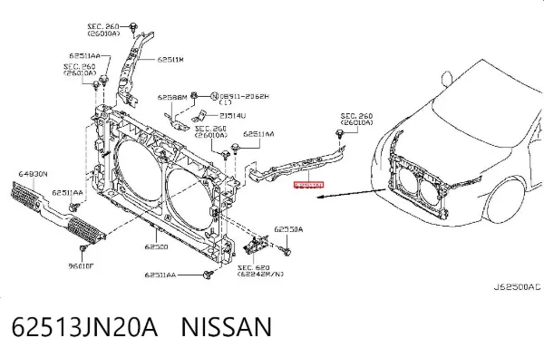 62513JN20A Nissan/Infiniti