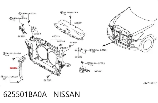  625501BA0A Nissan/Infiniti