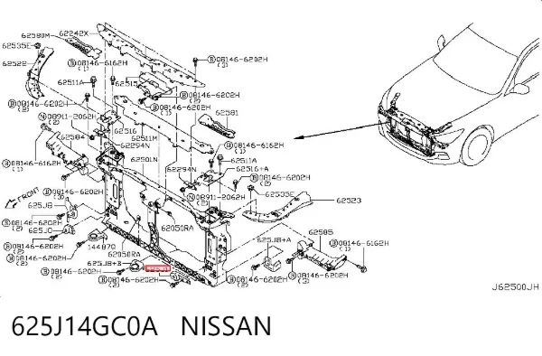  625J14GC0A Nissan/Infiniti